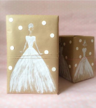 Bridal Shower Gift Wrapping Ideas, Creative Wrapping, Bridal Shower Gifts For Bride, Paper Wrap, Bridal Gift Wrapping Ideas, Wedding Gift Wrapping, Kraft Paper Wrapping, Fashion Crafts, Diy Wrap