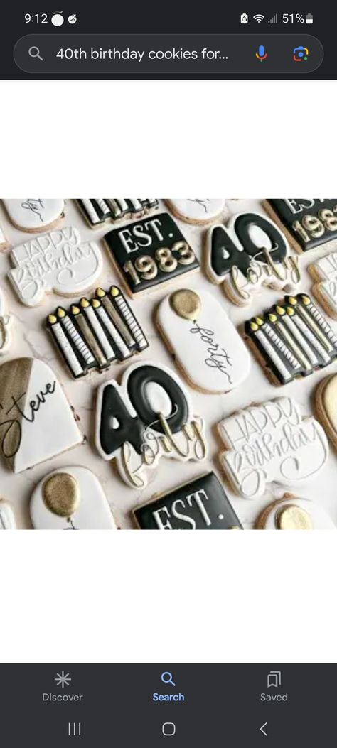 40 Birthday Cookies For Men, 40th Birthday Cookies For Men, Cookies For Men, 40th Birthday Cookies, 40th Birthday Party Men, 40th Birthday Men, Man Cookies, Mens Birthday Party, Thirsty Thursday