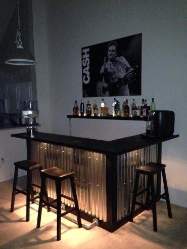 Bar Pallet, Zigarren Lounges, Bar Deco, Corner Bar, Bar In Casa, Bar Plans, Basement Bar Designs, Home Bar Design, Diy Home Bar