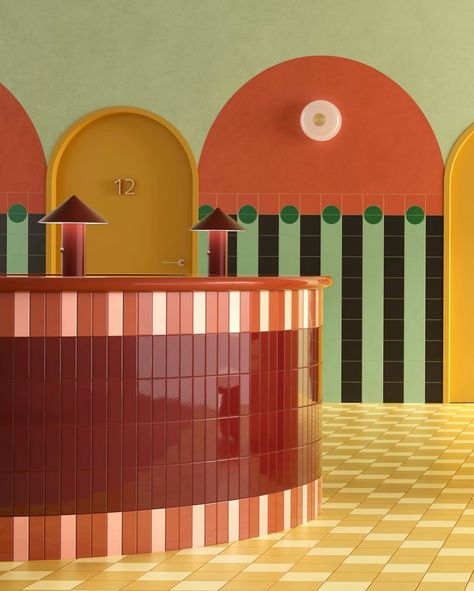 The latest FÄRGBLOCK tile collab from @teklan x @quintessenzaceramiche looks absolutely yummy. Makes me want to redo my whole pad (Malika) Orange Toilet, Wes Anderson Design, Color Factory, Bauhaus Architecture, Miami Art Deco, Rustic Luxury, Color Ceramic, Clothing Furniture, Welcome To My House