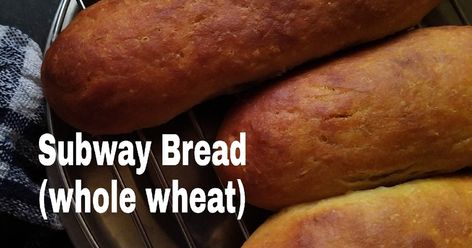 Subway Wheat Bread Recipe, Jimmy Johns Bread, Subway Bread, Wheat Bread Recipe, Breads & Buns, Wheat Bread, Pizza Recipes Homemade, Grain Foods, Bun Recipe