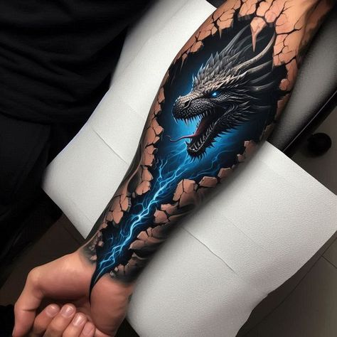 Dragon On Hand Tattoo, Dragon Tattoo For Men Forearm, Dragon Chest Tattoo Men, Dragon Tattoos On Arm, Dragon Scales Tattoo, Realistic Dragon Tattoo, Wyvern Tattoo, Dragon Tattoo Realistic, Really Cool Tattoos