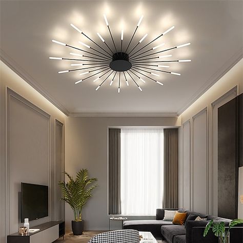 Firefly Chandelier, Nordic Style Living Room, Cheap Ceiling Lights, Chandelier Led, Living Room Light Fixtures, Ocean Mist, Modern Led Ceiling Lights, Lighting Chandeliers, Lampshade Chandelier