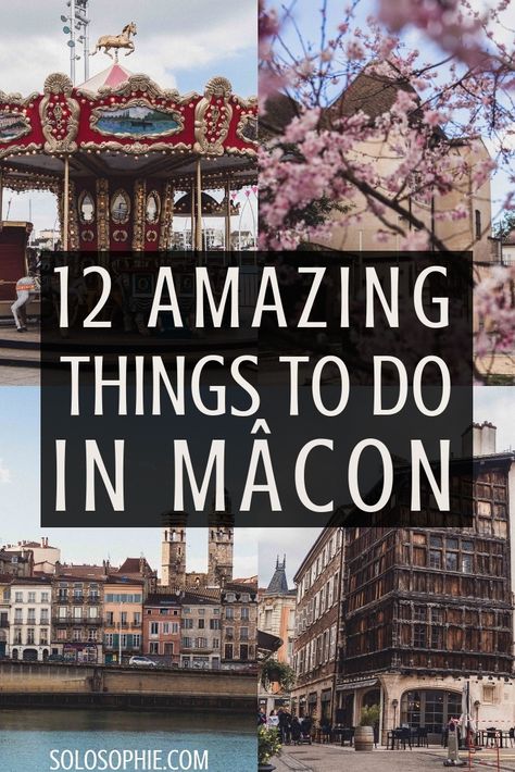 12 amazing things to do in Mâcon, France. Here's a guide for what to do in the beautiful secret city of Macon in Burgundy (museums, ancient churches, cherry blossoms) Macon France, French Alps Ski, Paris In December, European Road Trip, Burgundy France, South France, Old Hospital, France Trip, Travel 2024