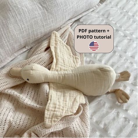 Looking for a sewing pattern for a custom duck soft toy? This PDF file includes instructions and a step-by-step photo tutorial.  The pattern and instructions are in English, easy and detailed.  INSTANT DOWNLOAD *This is a digital file, we are not shipping out a physical item with this purchase* DETAILS: ✔ For beginners to experienced sewers ✔  Language: Only in English ✔ Recommended fabrics: LINEN, COTTON, SHERPA, TEDDY, MINKY or MUSLIN ✔ This pattern is written in English ✔ Final size: approx. Hand Sewn Animals Free Pattern, Armadillo Sewing Pattern, Stuffed Frog Sewing Pattern Free, Sewing Projects For Little Boys, Free Stuffie Sewing Patterns, Goose Stuffed Animal Pattern, Stuffed Goose Pattern Sewing, Stuffy Sewing Patterns, Sewing Projects Animals