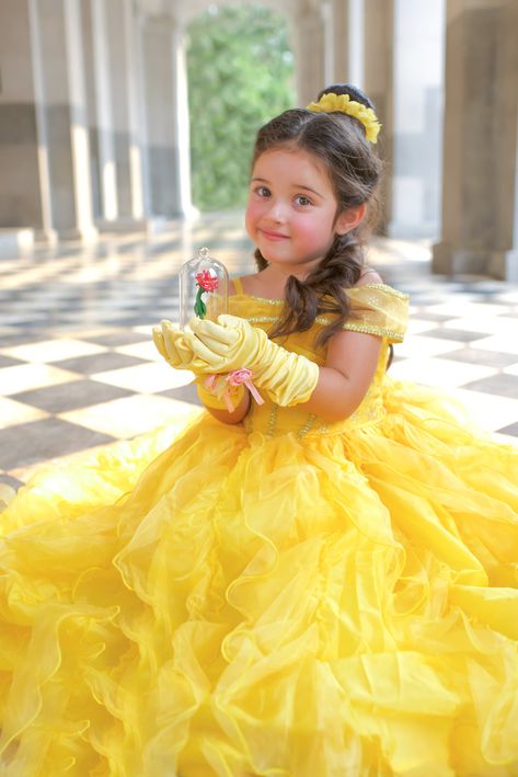 Beauty And The Beast Cincoañera, Belle Hairstyle For Kids, Belle Dress Beauty And The Beast, Cincoañera Ideas, Beauty And The Beast Birthday Party, Princess Belle Birthday Party, Belle Fancy Dress, Princess Belle Hair, Princess Belle Party