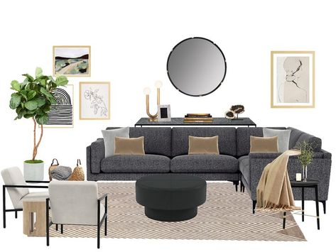 Living Room Ideas For Small Spaces, Living Room Mood Board, Ideas Toca Boca, Room Mood Board, Room Ideas For Small Rooms, Small Spaces Living Room, Grey Couch Living Room, Living Room Decor Gray, Deco Studio