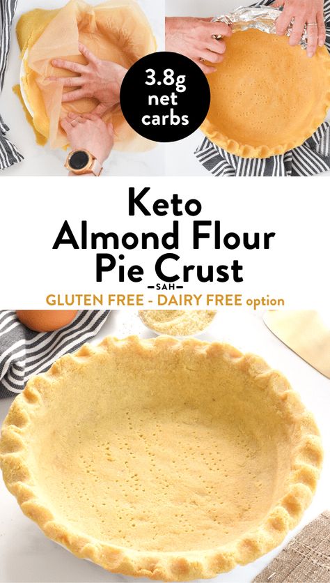 Healthy Pie Crust, Keto Crust, Pie Savory, Quiche Pie, Almond Flour Pie Crust, Low Carb Pie Crust, Keto Quiche, Healthy Pies, Gluten Free Pie Crust