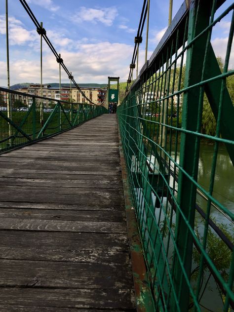 Bridge over the river Bistritz in Piatra Neamt, Romania Piatra Neamt, Over The River, The River, Romania, Bridge, Photography, Quick Saves, Art