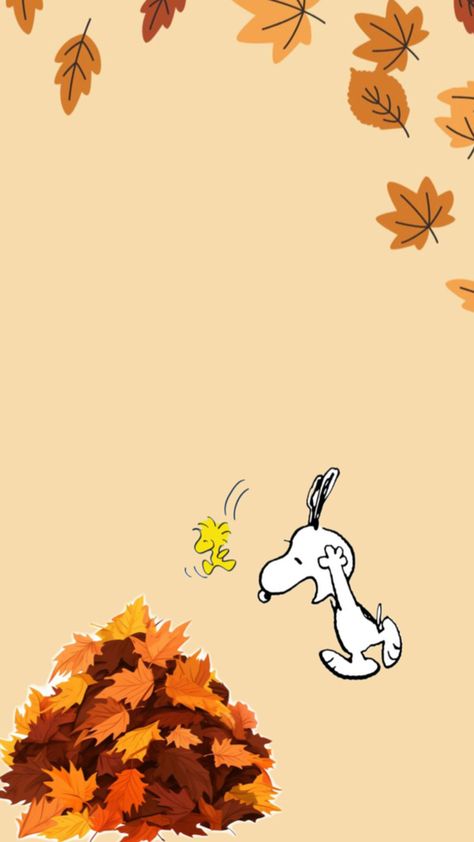 Snoopy Fall Wallpaper, Fall Snoopy, Snoopy Cute, Snoopy Fall, Peanuts Wallpaper, Thanksgiving Images, Thanksgiving Wallpaper, Cute Fall Wallpaper, Snoopy Wallpaper