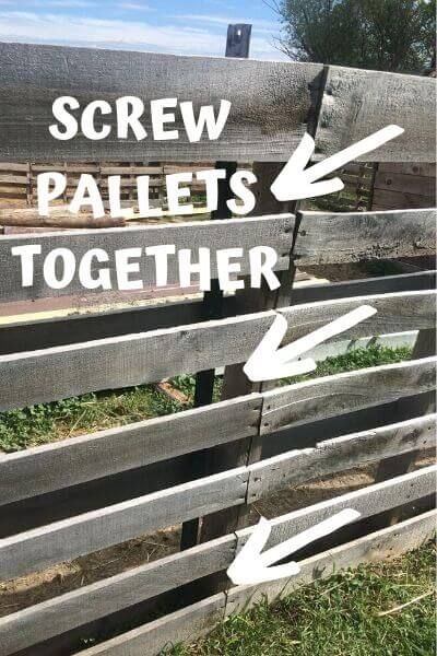 Diy Goat Fence Ideas, Diy Pallet Garden Fence, Pallet Fence For Garden, Easy Pallet Fence Diy, How To Make A Pallet Fence, Pallets Fence Ideas, Pallet Projects Fence, Palette Fence Ideas, Pallet Fences How To Build A