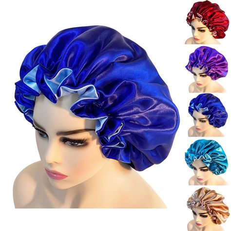 Silk Hair Bonnet, Women Sleeping, Silk Hair Bonnets, Sleeping Hat, Sleep Hairstyles, Bonnet Cap, Satin Bonnet, Hair Bonnet, Bonnet Hat