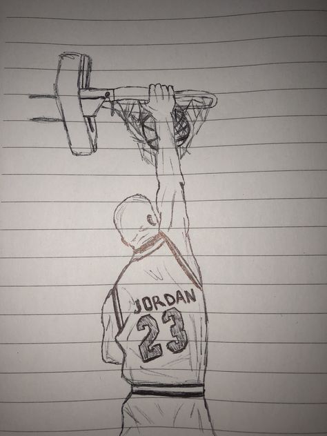 Michael Jordan Pen Drawing Basketball Aesthetic Drawing, Michael Jordan Sketch, Michael Jordan Dibujo, Basketball Drawings Sketches, How To Draw Jordans, Michael Jordan Drawing, Basketball Sketch, Jordan Drawing, Basketball Jordan