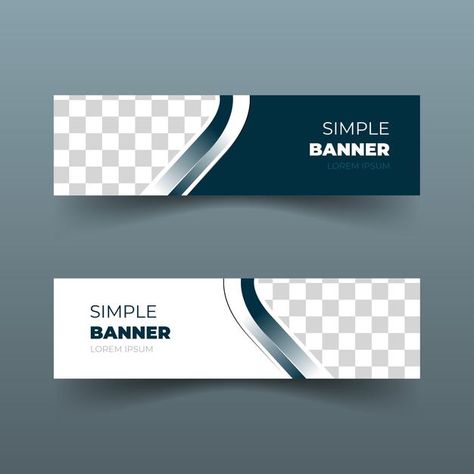 Simple and modern banner design set Prem... | Premium Vector #Freepik #vector #banner #abstract #layout #header Flex Banner Design, Banner Design Layout, Header Design, Graphic Design Photoshop, Set Design, Web Banner, Optical Illusions, Banner Design, Modern Bathroom