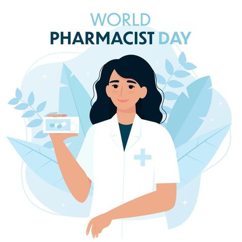 Pharmacist Illustration, Pharmacist Day, World Pharmacist Day, Party Places, Pharmacist, Wallpaper Pc, Fashion Flats, Vector Art, Vector Free