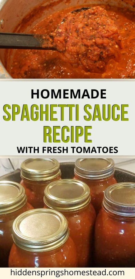 Canning Homemade Spaghetti Sauce, Homemade Canned Spaghetti Sauce, Spaghetti Sauce From Scratch, Homemade Spaghetti Sauce Easy, Canning Tomatoes Recipes, Homemade Spaghetti Sauce Recipe, Canned Spaghetti Sauce, Sauce Spaghetti, Stock Your Pantry