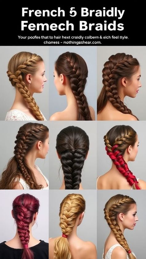 The Ultimate Guide to French Braids for Beginners French Braid Vs Dutch Braid, Dutch Braid Tutorials, French Braid To Ponytail, How To French Braid Your Own Hair, To French Braids, Dutch French Braid, Braids For Beginners, French Braiding, Inside Out Braid