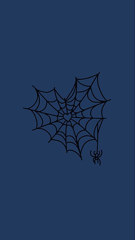 Wallpaper Background Halloween, Simple Spiderman Wallpaper, Blue Spiderman Wallpaper, Spiderweb Heart Wallpaper, Blue And Black Wallpaper Aesthetic, Spider Background, Marvel Phone Wallpaper, Halloween Wallpaper Iphone Backgrounds, Wallpaper Iphone Boho