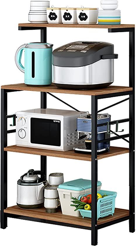 Coffee Bar Microwave, Cart Coffee Bar, Organize Utensil Drawer, Utensils Organization Ideas, Bakers Racks, Kitchen Storage Shelf, Microwave Cart, Utensil Drawer Organization, Store Shelves Design