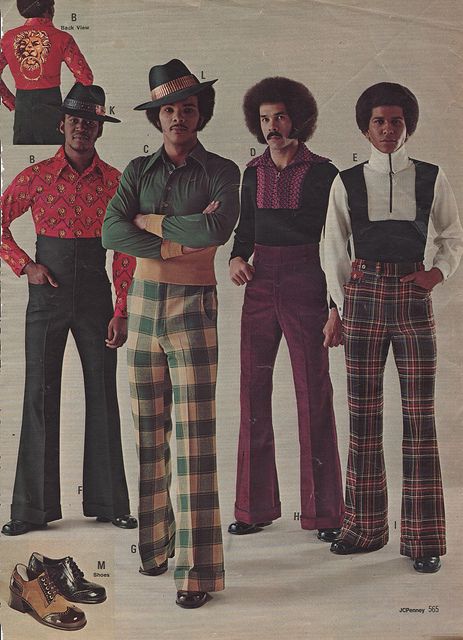 The Pimp Collection from JC Penney, 1973 70s Black Fashion, 1970s Mens Fashion, 70s Fashion Men, 70s Mens Fashion, Look Disco, 1970s Men, Western Outfits Men, Super Fly, Fashion 70s