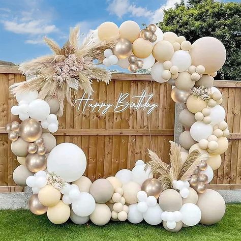 125Pcs Beige White Gold Balloon Garland Arch Kit, Beige Sand White Balloons with Metallic Champagne Gold Balloons for Wedding Baby Shower Bridal Shower Anniversary Birthday Party Decorations : Amazon.ca: Health & Personal Care White Gold Balloon Garland, Balloons For Wedding, Gold Balloon Garland, Happy Birthday Friends, Garland Arch, Gold Baby Showers, Anniversary Decorations, White Balloons, Arch Kit