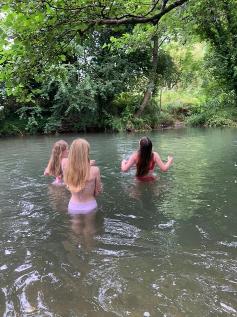 Creek Swimming Aesthetic, Lake Swimming Aesthetic, Swimming Aesthetic, Lake Swimming, Summer Goals, Summer Bucket Lists, Summer Feeling, Summer Dream, Teenage Dream