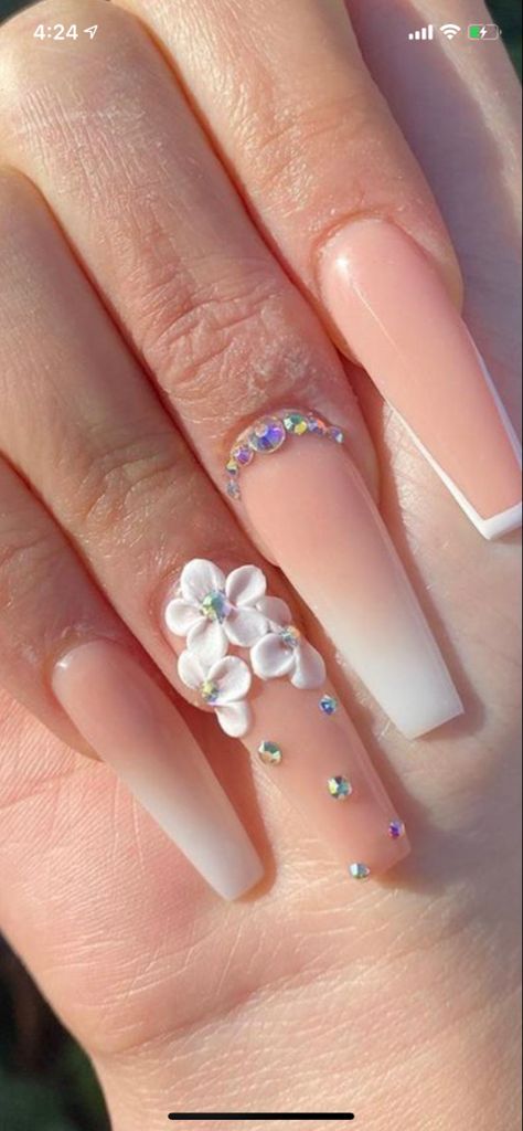 Baby Boomer, White Nails, This Year, Nail Art, Nails, Flowers, White, Design, Art