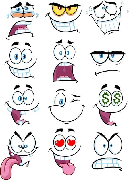 Comic Face Expressions, Funny Faces Drawing, Cartoon Funny Faces, Morality Art, Germ Illustration, Sick Emoji, Funny Face Drawings, Cartoon Faces Expressions, Vector Face