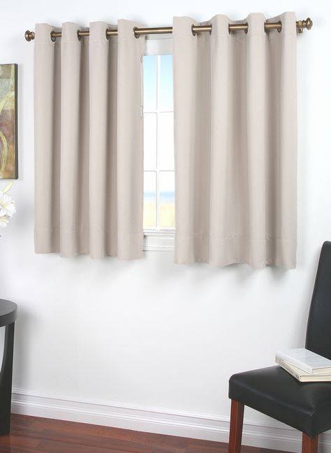 Ultimate Black Out Grommet Curtain with Wand for problem windows Short Curtains Bedroom, Short Window Curtains, Bedroom Design Diy, Wide Curtains, Grommet Panels, Short Curtains, Cool Curtains, Modern Curtains, Colorful Curtains