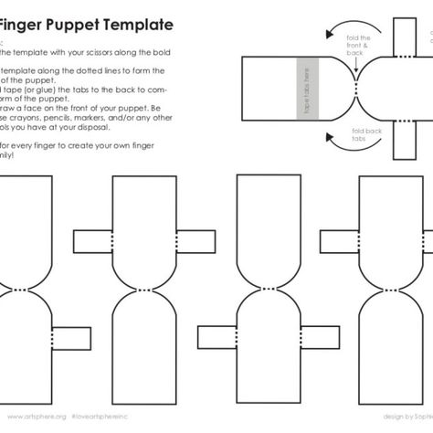 Try This Family Finger Puppet Handout – Art Sphere Inc. Hand Puppet Patterns Free Templates, Family Puppets Printable, Finger Puppet Patterns Printable, Finger Family Printable, Family Finger Puppets Printable, Finger Puppet Template, Finger Puppets Printable, Finger Puppet Theater Diy, Drawing Utensils