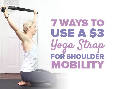 7 Ways to Use a $3 Yoga Strap for Shoulder Mobility Restorative Yin Yoga, Shoulder Mobility Exercises, Ddp Yoga, Yoga Trapeze, Shoulder Mobility, Yoga Hammock, Simple Yoga, Everyday Workout, Gentle Yoga