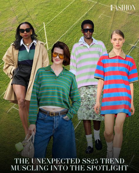 Co-signed by fashion’s fifth capital Copenhagen and Chloë Sevigny, striped rugby shirts are the latest SS25 trend that is worth a try 🏉 Tap the link in our bio to stay ahead of the curve and shop the best of the trend 🔗 ✍️: @clarepenners Rugby Tshirt Outfits, Rugby Shirt Street Style, Ss25 Fashion Trends, Striped Rugby Shirt Outfit, Sporty Spring T-shirt With Three Stripes Branding, Rugby Shirt Outfit, Collegiate Cotton Pre-shrunk Shirt, Chloe Sevigny Style, Chloe Sevigny