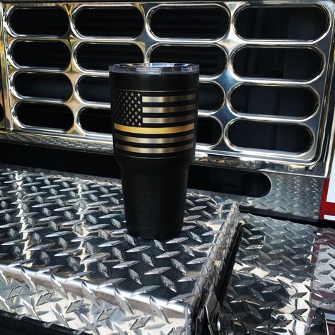 Firefighter Paramedic, Engraved Yeti, Yeti Cup, Gold Line, Paramedic, Blue Line, Police Officer, Firefighter, Gifts