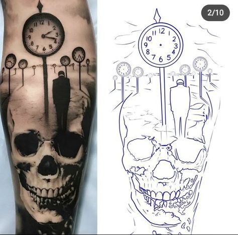 Tattoo Stencil Outline Design, Sleeve Tattoos Stencil, Shading Tattoo Designs, Realistic Tattoo Stencil, Skull Tattoo Stencil, Shaded Tattoos, Tattoos Outline, Surrealism Tattoo Design, Realistic Tattoo Design