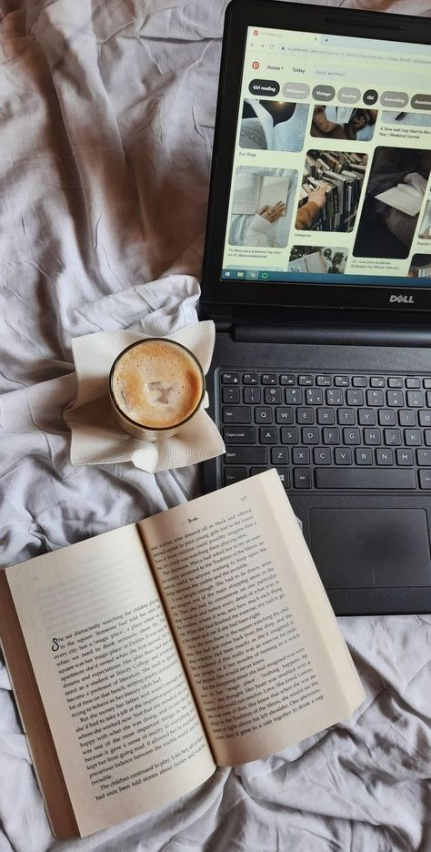 Creating A Life I Love, Laptop Photography, Books And Pens Photography, Book Wallpaper, Coffee Photography, Book Writer, Aesthetic Coffee, Book Study, Girl Reading