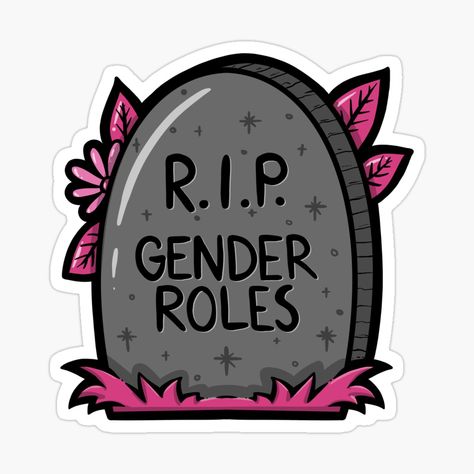 Feminism Stickers, Lgbt Sticker, Feminism Art, Pastel Punk, Gay Sticker, Homemade Stickers, Creepy Tattoos, Helmet Stickers, Gender Roles