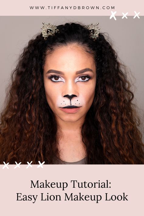 Lion Makeup Tutorial, Lion Makeup Women Easy, Simple Lion Makeup, Lion Makeup Kids, Lion Face Makeup, Easy Lion Makeup, Cowardly Lion Makeup, Lion Makeup Halloween, Lion Makeup Women