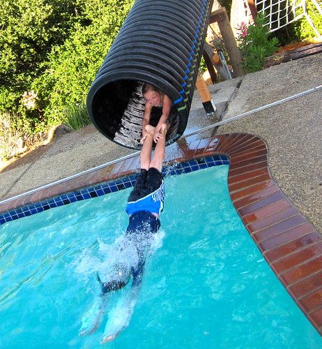 Home Brew Water Slide | So my buddy Dean sees a YouTube vide… | Flickr Diy Above Ground Pool Slide, Homemade Pool Slide, Above Ground Pool Slide Ideas, Diy Pool Slide, Homemade Water Slide, Pool Slide Diy, Inground Pool Slides, Above Ground Pool Slide, Homemade Slip And Slide