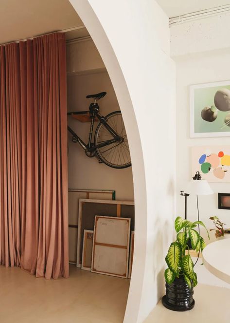 isern serra frames an artist's loft with circular portals in barcelona Homes In Italy, Artist's Loft, Welcome To My House, Artistic Space, Loft Industrial, Closet Design, Cozy Space, Architectural Digest, Apartment Living