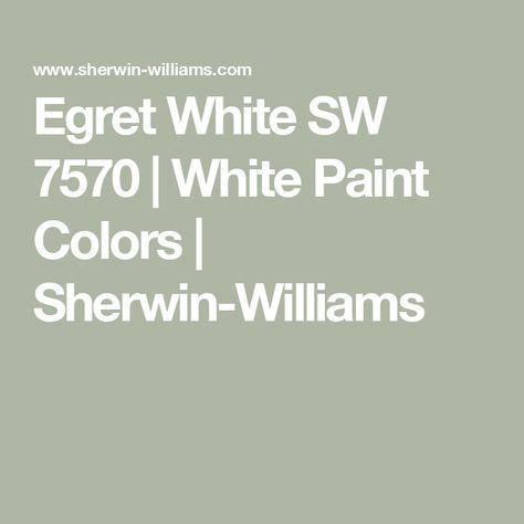 Egret White SW 7570 | White Paint Colors | Sherwin-Williams Sw Ethereal White, Ethereal White Sherwin Williams, White Sherwin Williams, Origami White, White Paint Color, Sherwin Williams Paint Colors, White Paint Colors, Mountain Modern, Paint Projects