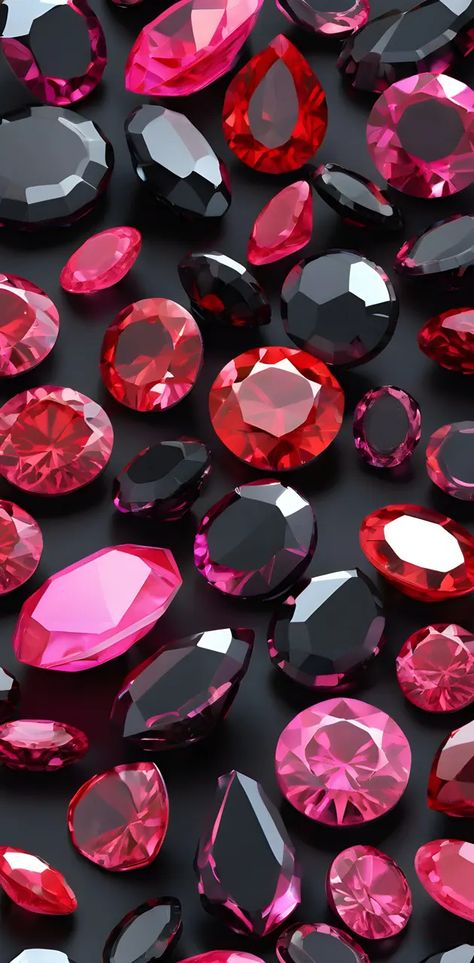 Pink Diamonds Background, Gem Wallpaper, Diamonds Aesthetic, Diamonds Background, Diamond Background, Pink Diamonds, Black Gems, Diamond Jewel, Iphone Background Wallpaper