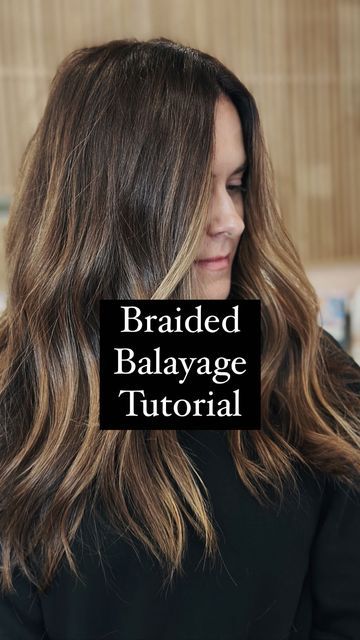 Diy Highlights For Brunettes, Brown Hair Baylage Ideas, Transition From Highlights To Balayage, Braided Balayage Dark Hair, Braided Balayage Hair, Braided Balayage Technique Video, Bayalage Technique, Braided Baylage, How To Highlight Brown Hair