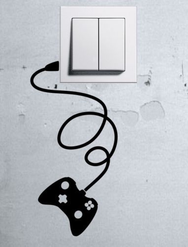 Find More Wall Stickers Information about GAME PAD light switch funny wall decal vinyl stickers for boys kids,High Quality sticker laptop,China switch reed Suppliers, Cheap sticker love from Homepro365 on Aliexpress.com Light Switch Decal, Stickers For Boys, Gamer Bedroom, Game Pad, Funny Vinyl Decals, Door Design Images, Bottle Stand, Kids Bedrooms, Games To Buy