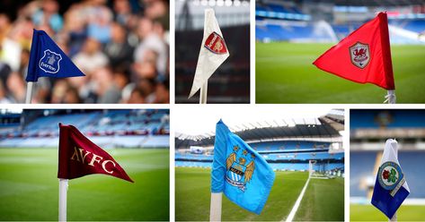 You Can Tell a Soccer Champion by Its Corner Flags. Or Not. Soccer Corner Flags, Soccer Flags, Soccer Banner, Football Banner, Red And White Flag, Football Awards, Jets Football, This Is Anfield, Sports Flags