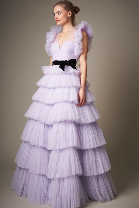 Shop Jenny Packham Jean Pleated Tiered Tulle Gown from 350+ stores, starting at $4050. Similar ones also available. On SALE now! V-NecklineSleevelessRuffled ShouldersFitted BodiceBlack Ribbon at WaistTiered A-Line SkirtEvening DressPleated Polyester TullePolyester Satin LiningMade in IndiaDry CleanColor: Lavender Jeans Gown, Pleated Tiered Dress, Gowns For Kids, Jenny Packham Dresses, Carolina Herrera Dresses, Dreamy Gowns, Mnm Couture, Organza Gowns, Gowns Dresses Elegant