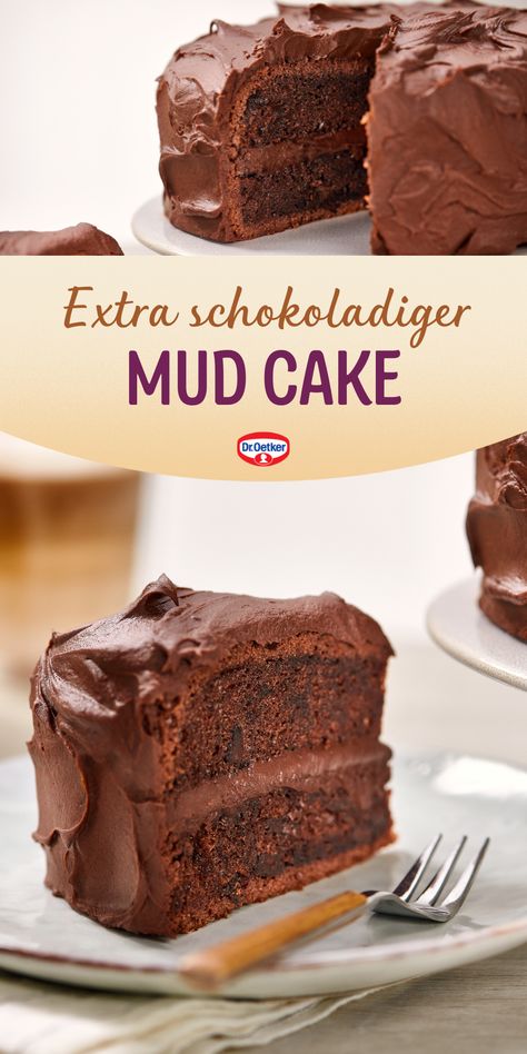 Eine Schokoladentorte extra schokoladig und saftig mit leckerem Ganache gefüllt und überzogen. Bestes Mud Cake Rezept ever. Dr. Oetker Rezepte, Schoko Mud Cake, Mud Cake Rezept, Schokoladenkuchen Rezepte, Schokoladentorten Rezepte, Schoko Torten Rezepte, Schoko Kuchen Rezepte, Schokoladen Rezepte, Schokoladentorte einfach Mud Cake, Sweet Nothings, Cooking And Baking, Cake Recipes, Food And Drink, Baking, Cake, Quick Saves