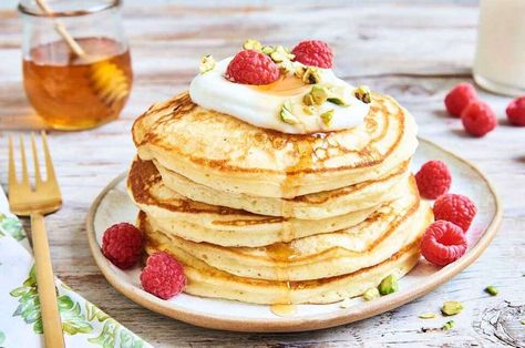 Whey Pancakes | King Arthur Flour Whey Pancakes, Whole Wheat Blueberry Muffins, Recipes Pancakes, King Arthur Flour Recipes, Whole Grain Pancakes, Light And Fluffy Pancakes, Fluffy Pancake Recipe, Almond Flour Pancakes, King Arthur Baking