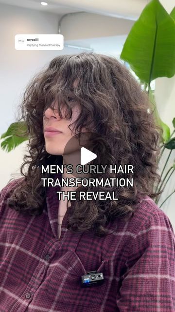 Dusty Schlabach on Instagram: "MEN’S CURLY HAIR TRANSFORMATION | the reveal | SUBSCRIBE TO SEE WHAT WE USED+HOW WE USED IT | styled by @melissacutsyou | content+managed by @bellzo0 | CURLY HAIR TRANSFORMATION | up next: curly hair transformation | click the link in my bio to get started on my favorite products |   | CLICK THE LINK IN MY BIO OR GO TO CURLVISION.COM TO LEARN THE, BASICS OF WHAT NOT TO NOT LET YOUR HAIRSTYLIST DO TO YOUR CURLY HAIR 👩‍🦱 🧑‍🦱➿ #hairvideos #curlytips #curlytipsandtricks #naturalhair #curlytiktok #drycuttingspecialist #curlspecialist #curlyhairtutorial #curlyhairproducts  Long to short hair transformation | wavy hair transformation | curly hair transformation | natural hair | healthy hair transformation  | long hair transformation | hair consultation I #mensha Long Curly Hair Men Haircut Mullet, Curly Haircut Transformation, Long Haircut Men Curly, Medium Length Hair Styles Men Curly, Mens Long Hair Curly, Mens Long Hair Styles Wavy Guys, Growing Out Curly Hair Men, Long Haircut For Men Wavy, Curly Hair Routine For Men