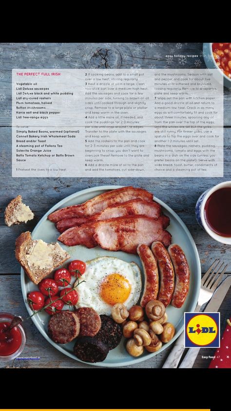 Full Irish breakfast Full English Breakfast Recipe, Full Irish Breakfast, Hp Sauce, Irish Dishes, Irish Breakfast, Full English Breakfast, Brown Sauce, Big Breakfast, Digital Menu