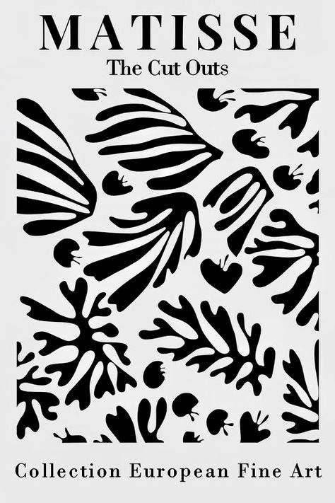 Black And White Wall Prints, Posters Black And White, Poster Prints Black And White, Black And White Print, Black And White Prints For Wall, Black And White Posters Printable, Matisse Black And White, Matisse Aesthetic Poster, Matisse Poster Wall